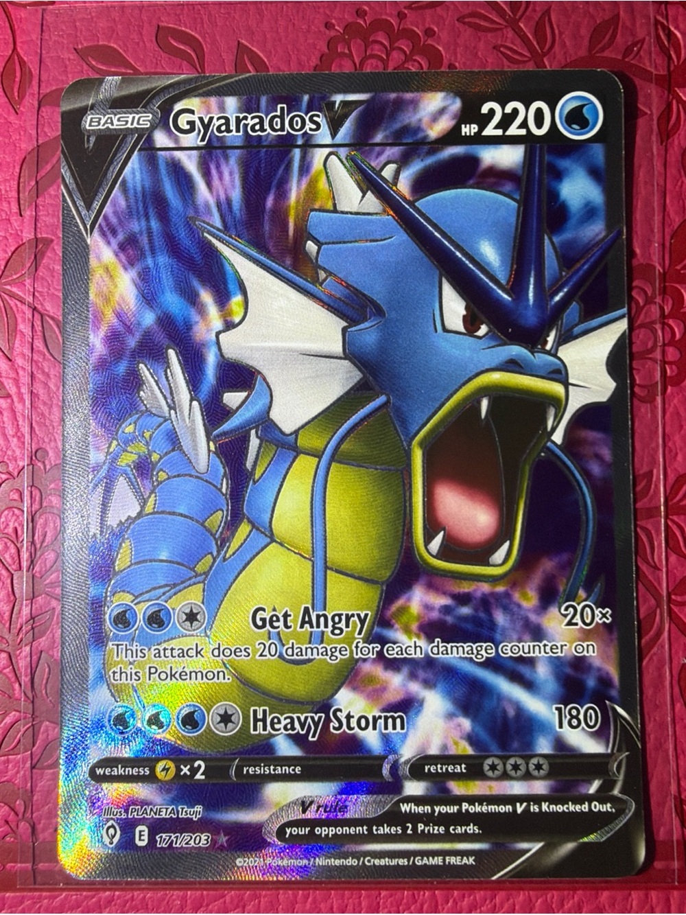 Gyarados V (Full Art) Ultra Rare SWSH07: Evolving Skies 171/203 NM